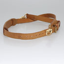 LOUIS VUITTON Adjustable Shoulder Strap Leather 36.2""-43.7"" Beige Auth EC533-4