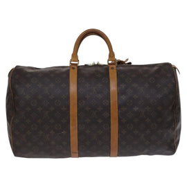 LOUIS VUITTON Monogram Keepall 55 Boston Bag M41424 LV Auth EC541 - 0