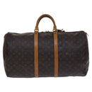 LOUIS VUITTON Monogram Keepall 55 Boston Bag M41424 LV Auth EC541-2