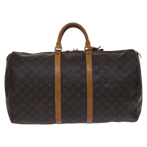 LOUIS VUITTON Monogram Keepall 55 Boston Bag M41424 LV Auth EC541