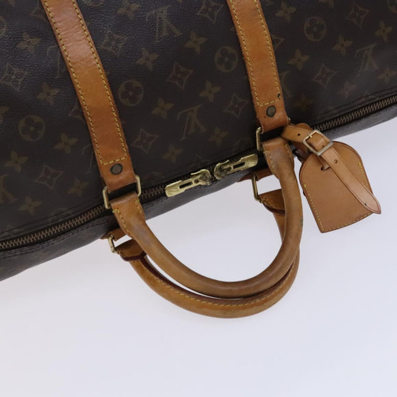 LOUIS VUITTON Monogram Keepall 55 Boston Bag M41424 LV Auth EC541