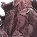 BURBERRY Nova Check Blue Label Hand Bag Canvas Leather Beige Auth EC545-18