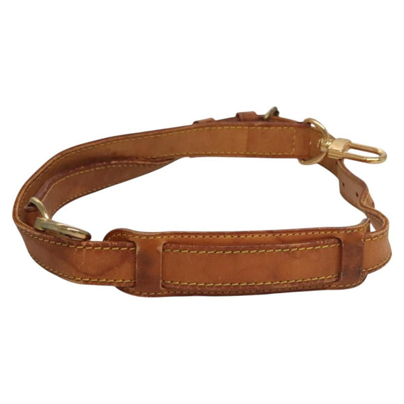 LOUIS VUITTON Adjustable Shoulder Strap Leather 31.9""-39"" Beige LV Auth EC546
