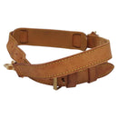LOUIS VUITTON Adjustable Shoulder Strap Leather 31.9""-39"" Beige LV Auth EC546-3