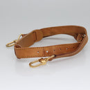 LOUIS VUITTON Adjustable Shoulder Strap Leather 31.9""-39"" Beige LV Auth EC546-4