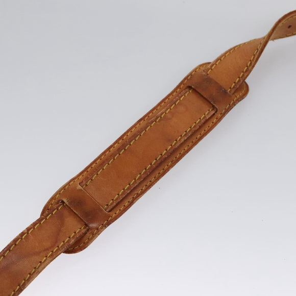 LOUIS VUITTON Adjustable Shoulder Strap Leather 31.9""-39"" Beige LV Auth EC546