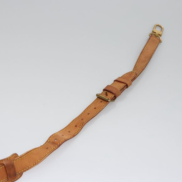 LOUIS VUITTON Adjustable Shoulder Strap Leather 31.9""-39"" Beige LV Auth EC546