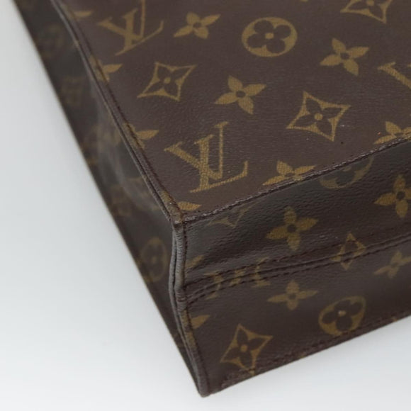 LOUIS VUITTON Monogram Sac Plat Hand Bag M51140 LV Auth EC550