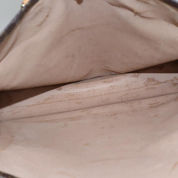 LOUIS VUITTON Monogram Sac Plat Hand Bag M51140 LV Auth EC550