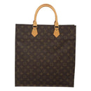 LOUIS VUITTON Monogram Sac Plat Hand Bag M51140 LV Auth EC550-2