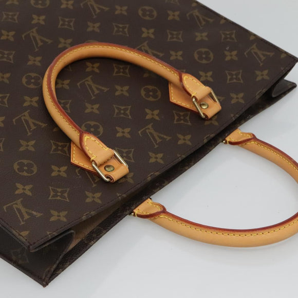 LOUIS VUITTON Monogram Sac Plat Hand Bag M51140 LV Auth EC550