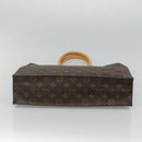 LOUIS VUITTON Monogram Sac Plat Hand Bag M51140 LV Auth EC550-9