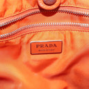 PRADA Hand Bag Canvas Beige Silver Auth EC559-15