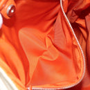 PRADA Hand Bag Canvas Beige Silver Auth EC559-19