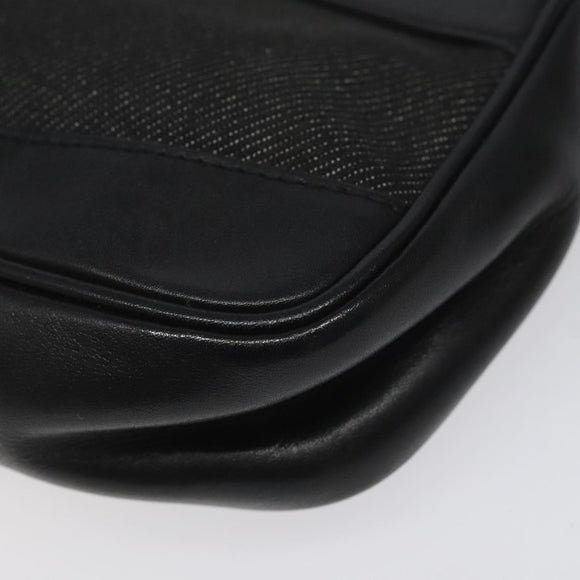 GUCCI Web Sherry Line Accessory Pouch Canvas Black Red Green 92821 Auth EC563