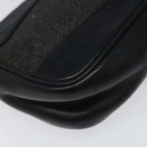 GUCCI Web Sherry Line Accessory Pouch Canvas Black Red Green 92821 Auth EC563