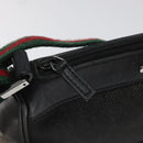 GUCCI Web Sherry Line Accessory Pouch Canvas Black Red Green 92821 Auth EC563-15