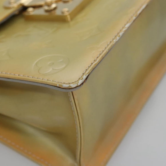 LOUIS VUITTON Monogram Vernis Spring Street Hand Bag Gris M91029 LV Auth EC572