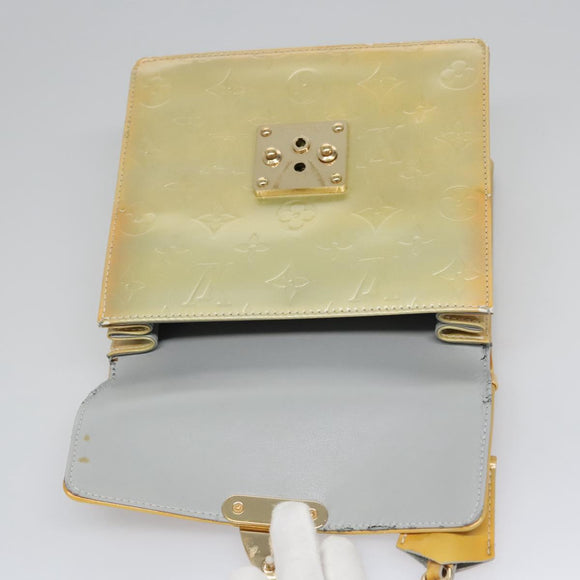 LOUIS VUITTON Monogram Vernis Spring Street Hand Bag Gris M91029 LV Auth EC572