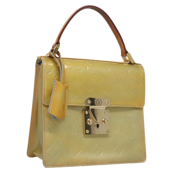 LOUIS VUITTON Monogram Vernis Spring Street Hand Bag Gris M91029 LV Auth EC572
