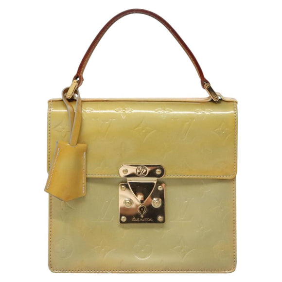 LOUIS VUITTON Monogram Vernis Spring Street Hand Bag Gris M91029 LV Auth EC572