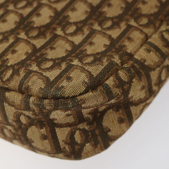 Christian Dior Trotter Canvas Shoulder Bag Brown Auth EC573