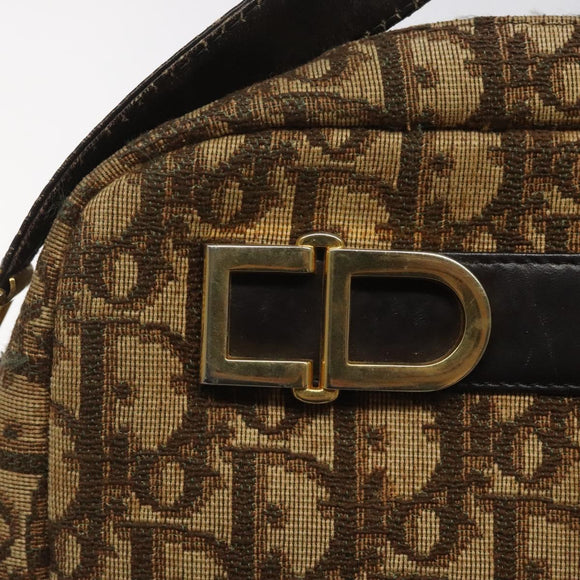 Christian Dior Trotter Canvas Shoulder Bag Brown Auth EC573