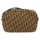 Christian Dior Trotter Canvas Shoulder Bag Brown Auth EC573-2