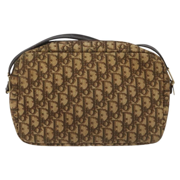 Christian Dior Trotter Canvas Shoulder Bag Brown Auth EC573