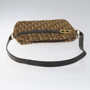 Christian Dior Trotter Canvas Shoulder Bag Brown Auth EC573-7