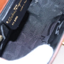 Salvatore Ferragamo Gancini Shoulder Bag Leather Brown Gold Auth EC575-16