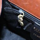 Salvatore Ferragamo Gancini Shoulder Bag Leather Brown Gold Auth EC575-19