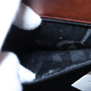 Salvatore Ferragamo Gancini Shoulder Bag Leather Brown Gold Auth EC575-20