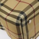 BURBERRY Nova Check Hand Bag PVC Beige Auth EC577-16