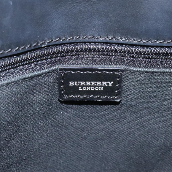 BURBERRY Nova Check Handtas PVC Beige Auth EC577
