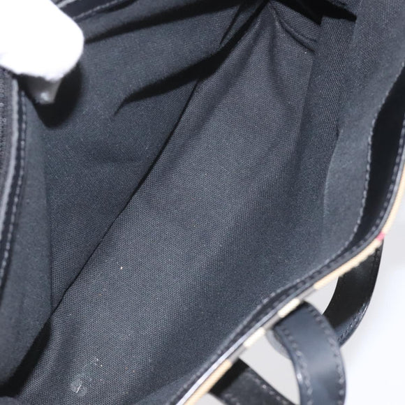 BURBERRY Nova Check Hand Bag PVC Beige Auth EC577