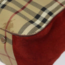 BURBERRY Nova Check Hand Bag PVC Beige Auth EC590-12