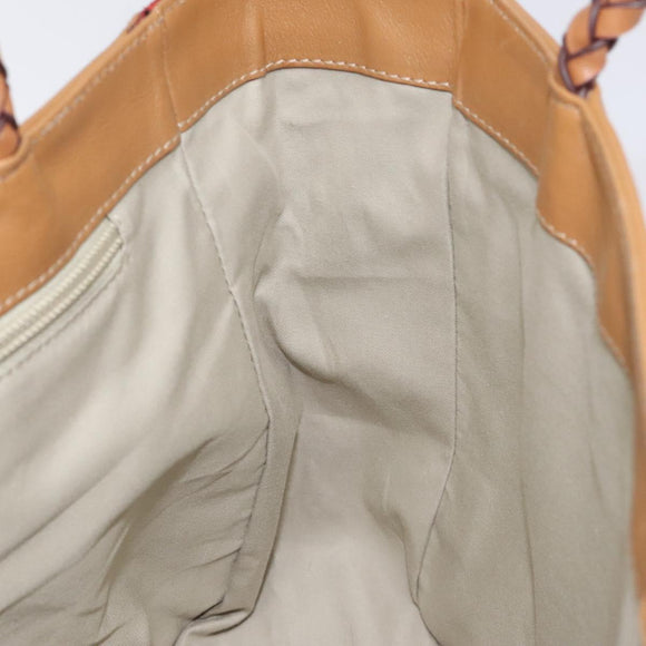 BURBERRY Nova Check Hand Bag PVC Beige Auth EC590