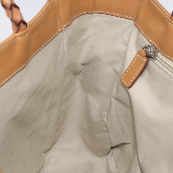 BURBERRY Nova Check Hand Bag PVC Beige Auth EC590