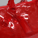 LOUIS VUITTON Monogram Vinyl Keepall Bandouliere 50 Bag Red M41416 Auth ec591SAM-18