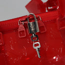 LOUIS VUITTON Monogram Vinyl Keepall Bandouliere 50 Bag Red M41416 Auth ec591SAM-9