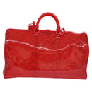LOUIS VUITTON Monogram Vinyl Keepall Bandouliere 50 Bag Red M41416 Auth ec591SAM-13