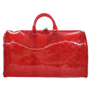 LOUIS VUITTON Monogram Vinyl Keepall Bandouliere 50 Bag Red M41416 Auth ec591SAM-2