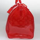 LOUIS VUITTON Monogram Vinyl Keepall Bandouliere 50 Bag Red M41416 Auth ec591SAM-3