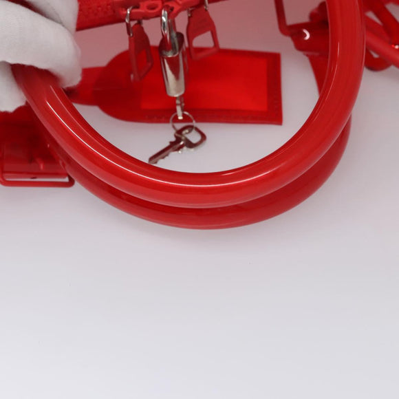 LOUIS VUITTON Monogram Vinyl Keepall Bandouliere 50 Bag Red M41416 Auth ec591SAM