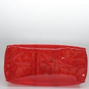 LOUIS VUITTON Monogram Vinyl Keepall Bandouliere 50 Bag Red M41416 Auth ec591SAM-5