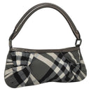 BURBERRY Nova Check Shoulder Bag Nylon Gray Auth EC594-1