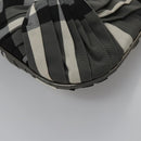 BURBERRY Nova Check Shoulder Bag Nylon Gray Auth EC594-14