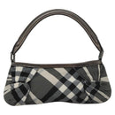 BURBERRY Nova Check Shoulder Bag Nylon Gray Auth EC594-13