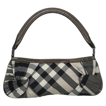 BURBERRY Nova Check Shoulder Bag Nylon Gray Auth EC594 - 0